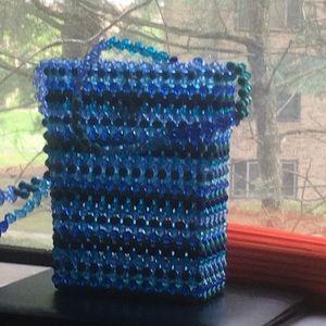 Beaded blue Susan Alexandra Handmade Bag